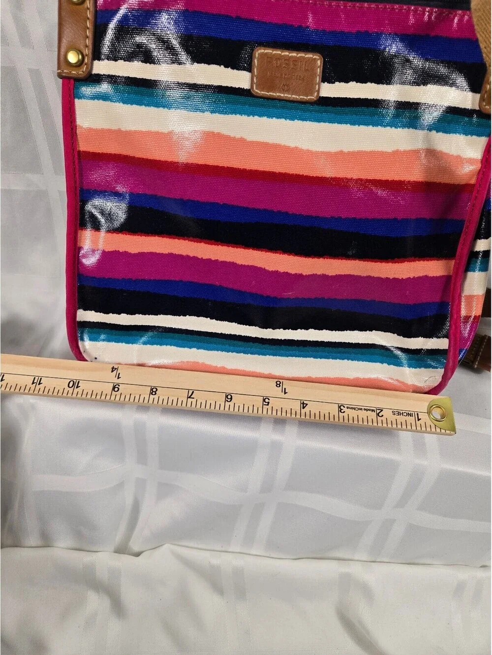 VTg Fossil Multi-Stripe Crossbody Set w/ NWT Coin Purse